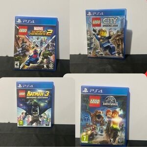 LEGO PS4 Video Game Collection - Blue Cases lot